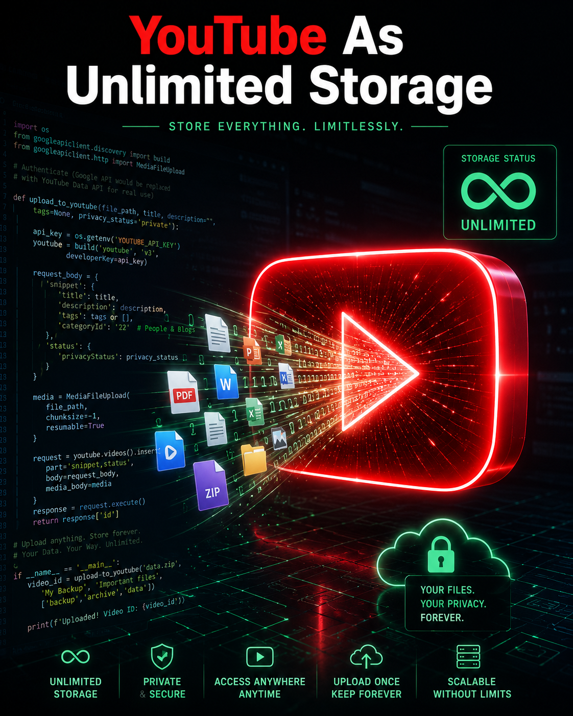 Youtube As Unlimited Storage